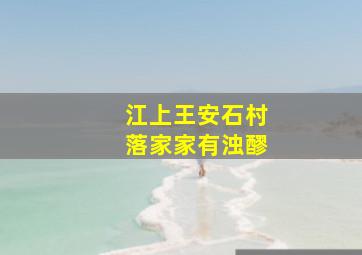 江上王安石村落家家有浊醪