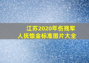 江苏2020年伤残军人抚恤金标准图片大全