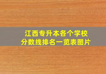 江西专升本各个学校分数线排名一览表图片