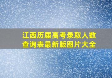 江西历届高考录取人数查询表最新版图片大全