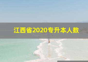 江西省2020专升本人数