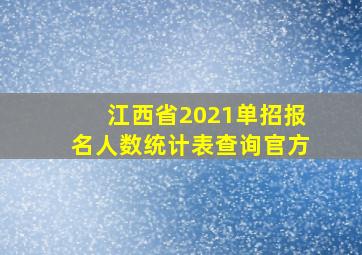 江西省2021单招报名人数统计表查询官方