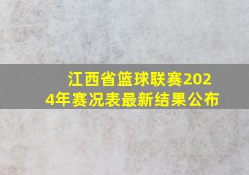 江西省篮球联赛2024年赛况表最新结果公布