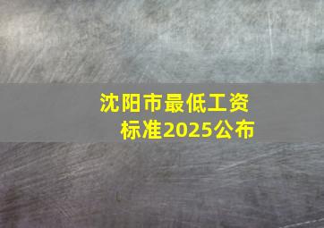 沈阳市最低工资标准2025公布