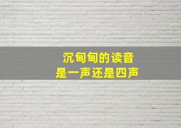 沉甸甸的读音是一声还是四声