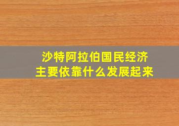 沙特阿拉伯国民经济主要依靠什么发展起来