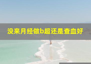 没来月经做b超还是查血好