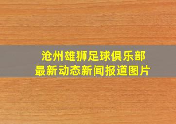 沧州雄狮足球俱乐部最新动态新闻报道图片