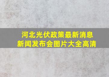 河北光伏政策最新消息新闻发布会图片大全高清