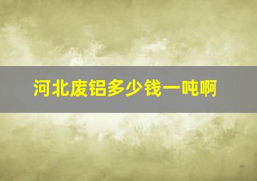 河北废铝多少钱一吨啊