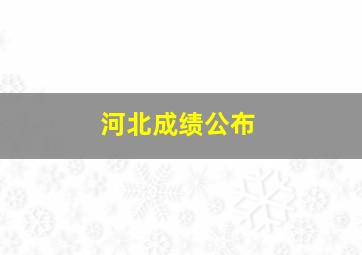 河北成绩公布