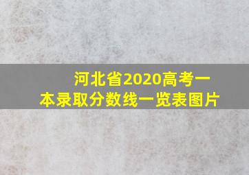 河北省2020高考一本录取分数线一览表图片