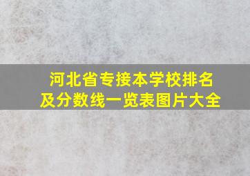 河北省专接本学校排名及分数线一览表图片大全