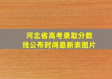 河北省高考录取分数线公布时间最新表图片