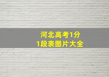 河北高考1分1段表图片大全