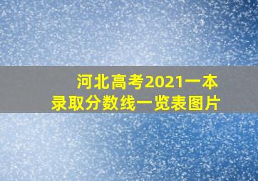 河北高考2021一本录取分数线一览表图片