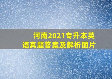 河南2021专升本英语真题答案及解析图片