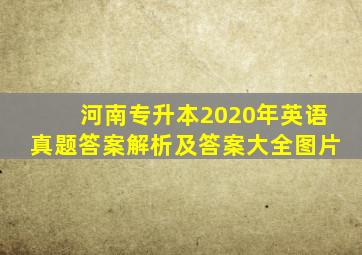 河南专升本2020年英语真题答案解析及答案大全图片