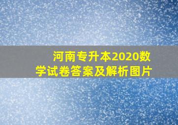 河南专升本2020数学试卷答案及解析图片