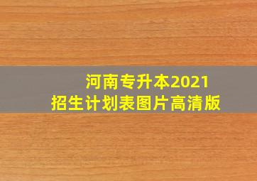 河南专升本2021招生计划表图片高清版