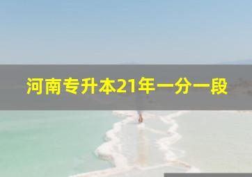 河南专升本21年一分一段