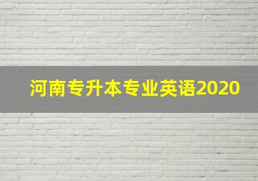 河南专升本专业英语2020