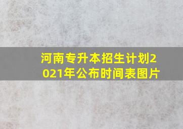 河南专升本招生计划2021年公布时间表图片