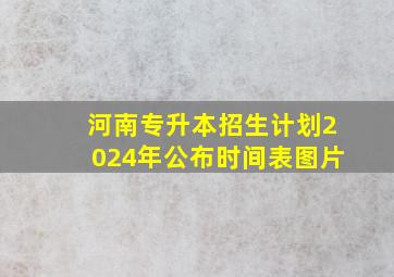 河南专升本招生计划2024年公布时间表图片