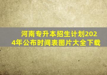 河南专升本招生计划2024年公布时间表图片大全下载