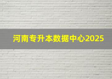 河南专升本数据中心2025