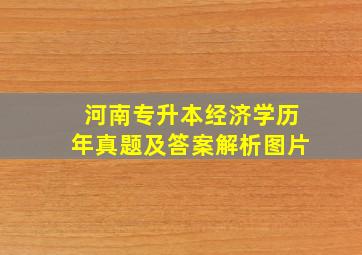 河南专升本经济学历年真题及答案解析图片