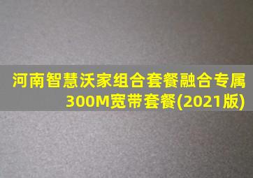 河南智慧沃家组合套餐融合专属300M宽带套餐(2021版)