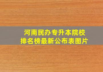 河南民办专升本院校排名榜最新公布表图片