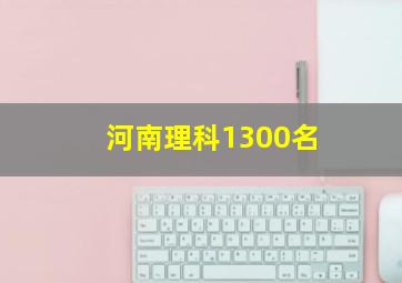 河南理科1300名