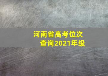 河南省高考位次查询2021年级