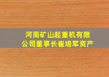 河南矿山起重机有限公司董事长崔培军资产