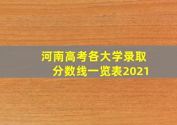 河南高考各大学录取分数线一览表2021