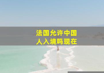 法国允许中国人入境吗现在