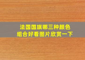 法国国旗哪三种颜色组合好看图片欣赏一下