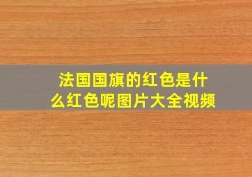 法国国旗的红色是什么红色呢图片大全视频