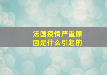 法国疫情严重原因是什么引起的