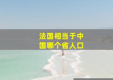 法国相当于中国哪个省人口