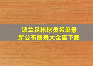 波兰足球球员名单最新公布图表大全集下载