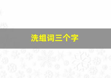 洗组词三个字