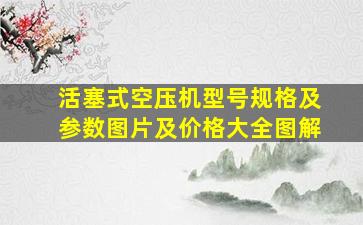 活塞式空压机型号规格及参数图片及价格大全图解