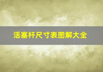 活塞杆尺寸表图解大全