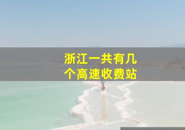 浙江一共有几个高速收费站