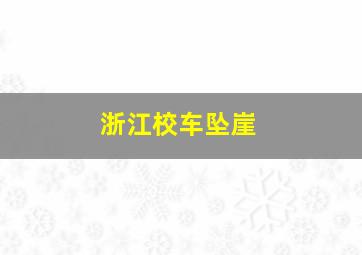 浙江校车坠崖