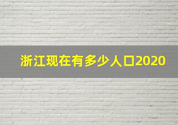 浙江现在有多少人口2020