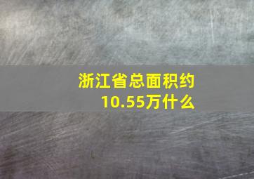 浙江省总面积约10.55万什么